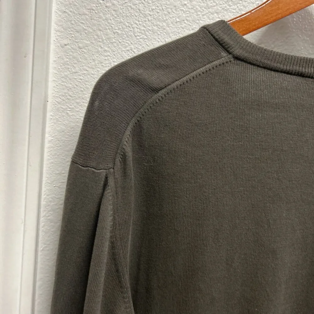 Pal Zileri Men's V-Neck Pullover Sweater Brown Cotton Size 52
